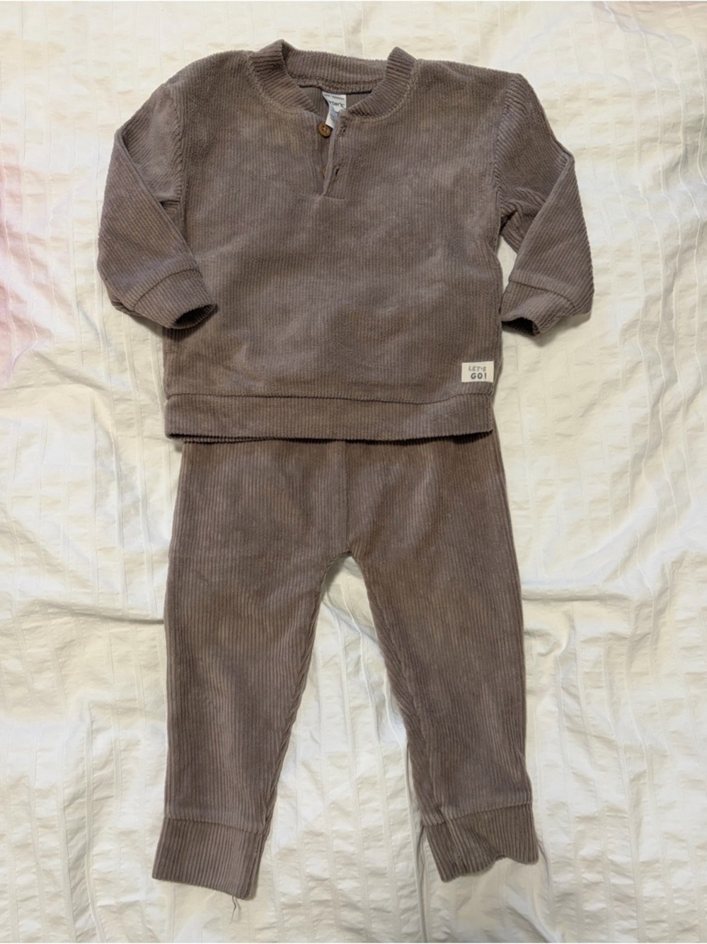18m Ribbed Lounge Set - Taupe